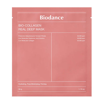 Biodance Bio-Collagen Real Deep Mask pouch on white background.